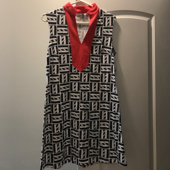 mahi gold tunic dress NEW Mahi Gold Tunic Dress Long Sleeve Cape Cod in Navy Size Large